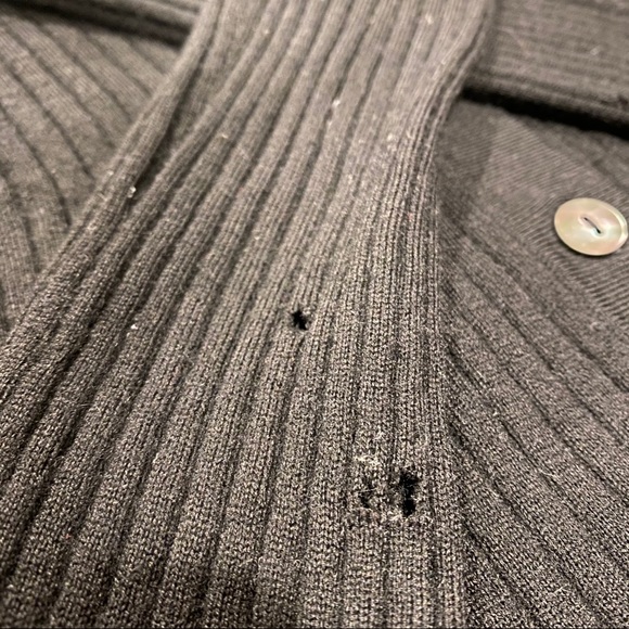 Vince Black 100% Cashmere Ribbed Cardigan - Picture 16 of 16